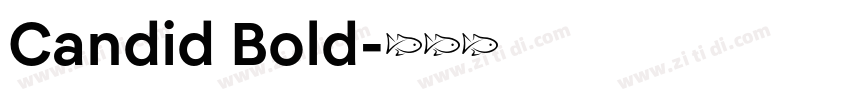 Candid Bold字体转换